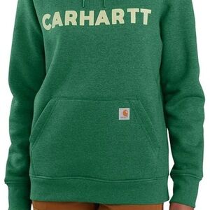Carhartt Women's Green Hoodie Sweater